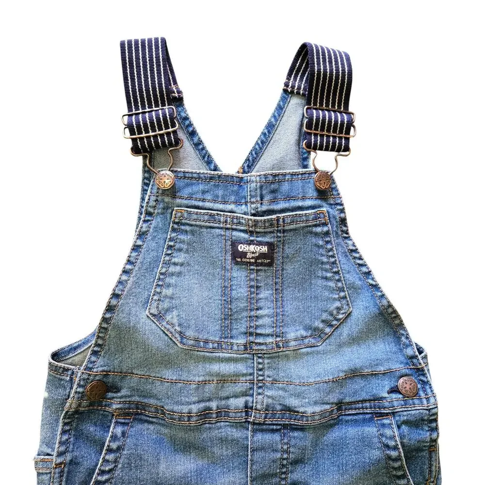 OshKosh Kids Denim Carpenter Overalls in Size 5 Toddler Durable All Season